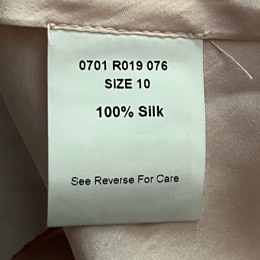 Cabbages & Roses silk pale pink drop waist dress size 10 - Picture 11 of 12